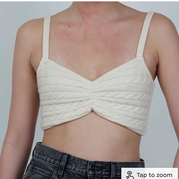 NEW‼️Ronny Kobo Collection Cream Textured Tank Top - Picture 3 of 5